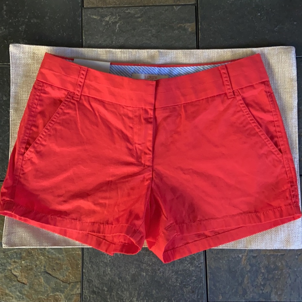 J. Crew Chino City Fit Red Shorts (NWT)